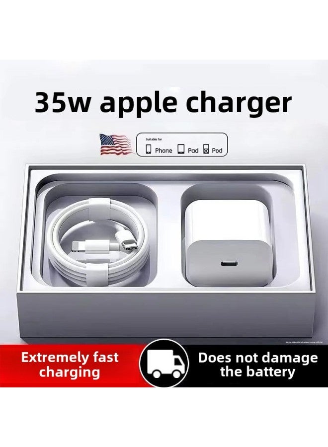Suitable For 8-14 Apple Charger Charging Cable PD35W Charging Head 20WiPhone Data Cable Compatible With Apple-Color:Suitable For Apple 35w Fast Charging Limited Time Event_ 2.0m Pd Cable Single Cable Without Head 1 Pack  - Image 4