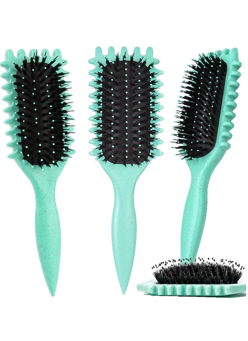 Generic - Bounce Curl Defining Brush,Best Curl Define Styling Brush For Curly Hair,Curly Hair Brush,Combing And Shaping Curls For Women,Reduce Pulling And Curl Separation For Defined Curls Green - Image 1