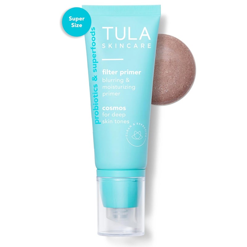 TULA Skin Care Face Filter Blurring and Moisturizing Primer  Evens the Appearance of Skin Tone  Redness Hydrates  Improves Makeup Wear