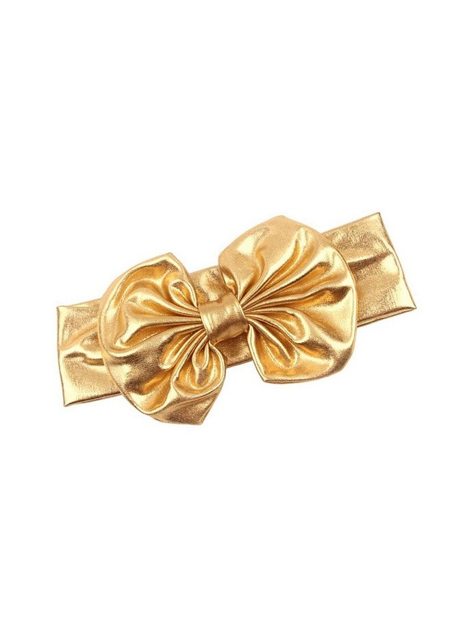 BBTDIN Baby Bronzing Turban Headband Metallic Messy Headwarp Shiny Metallic Gold Hair Band BBG38 (Gold) - Image 1