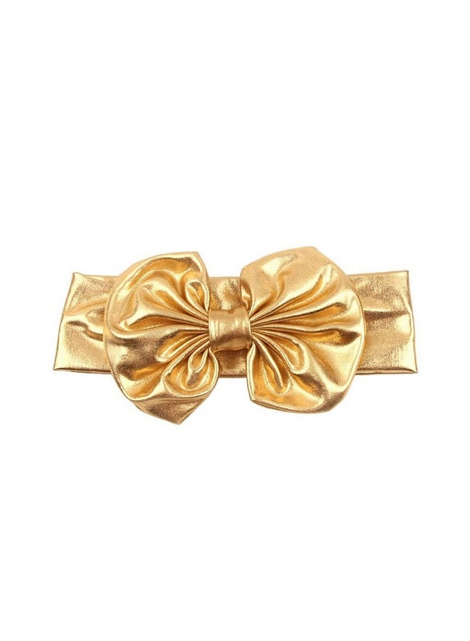 BBTDIN Baby Bronzing Turban Headband Metallic Messy Headwarp Shiny Metallic Gold Hair Band BBG38 (Gold) - Image 2