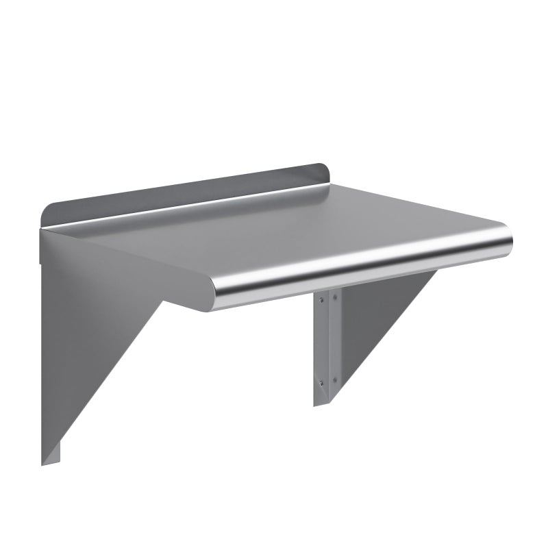 AmGood 12 X 16 Stainless Steel Wall Shelf Metal Shelving Garage Laundry Storage Utility Room Restaurant Commercial Kitchen NSF