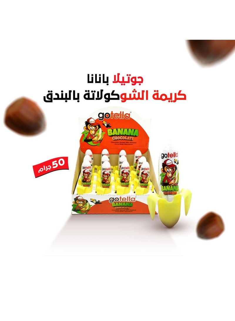 gotella Banana Chocolate Spread With Hazelnut 55 gm pack 12 pieces