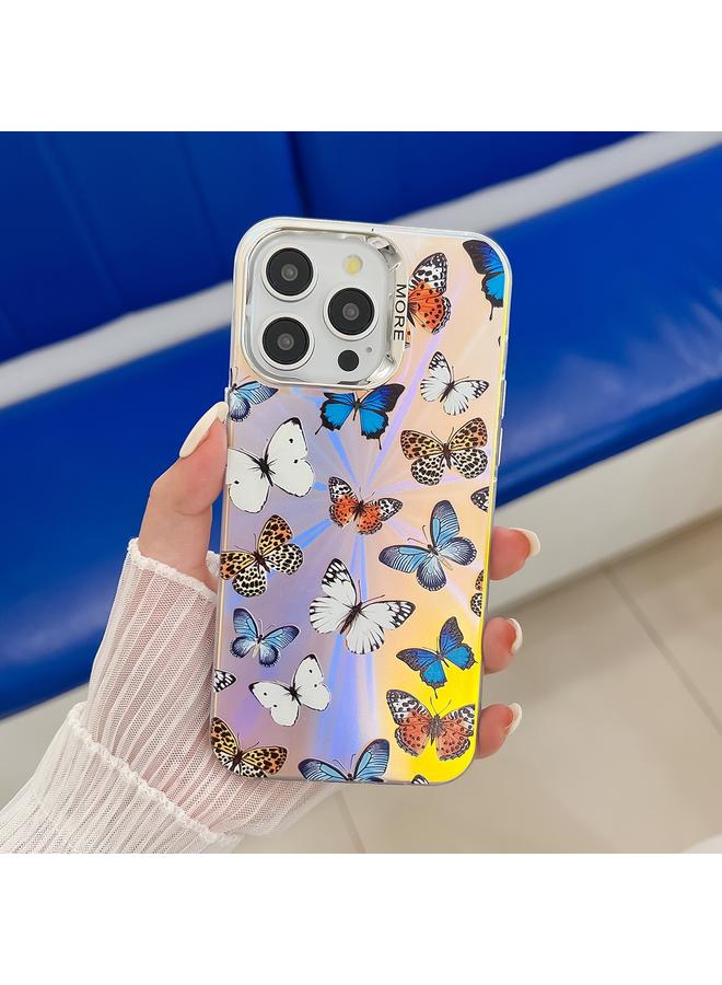 Zaboon Case For iPhone 13 Pro Max Electroplating Laser Butterfly Phone Case - Image 1