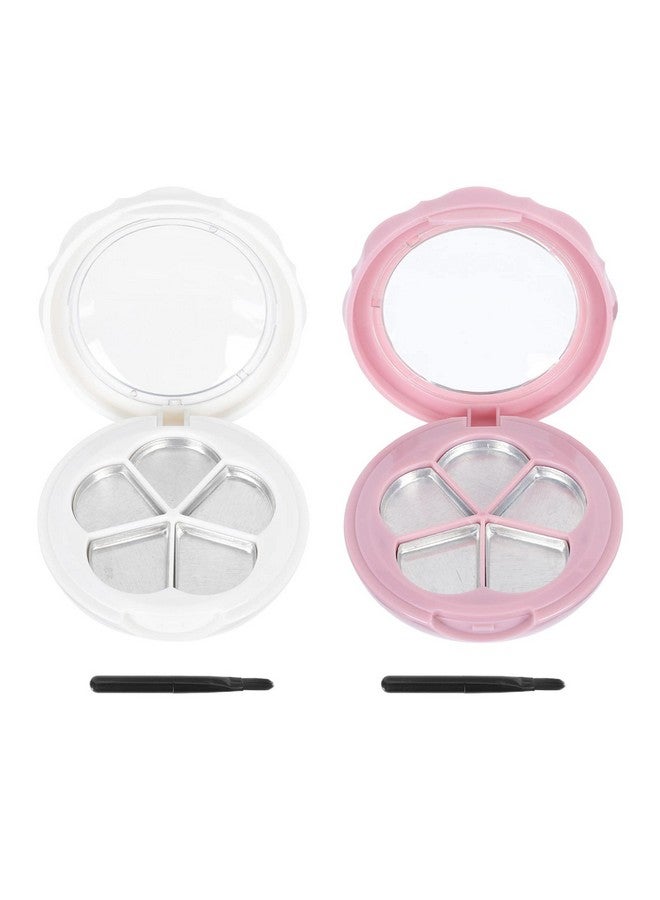 Beaupretty 2 Sets Empty Lipstick Palette With Mirror And Brush Refillable Eyeshadow Palette Box Cosmetics Storage Trays Containter For Lipstick Lip Balm Eyeshadow Blusher - Image 2
