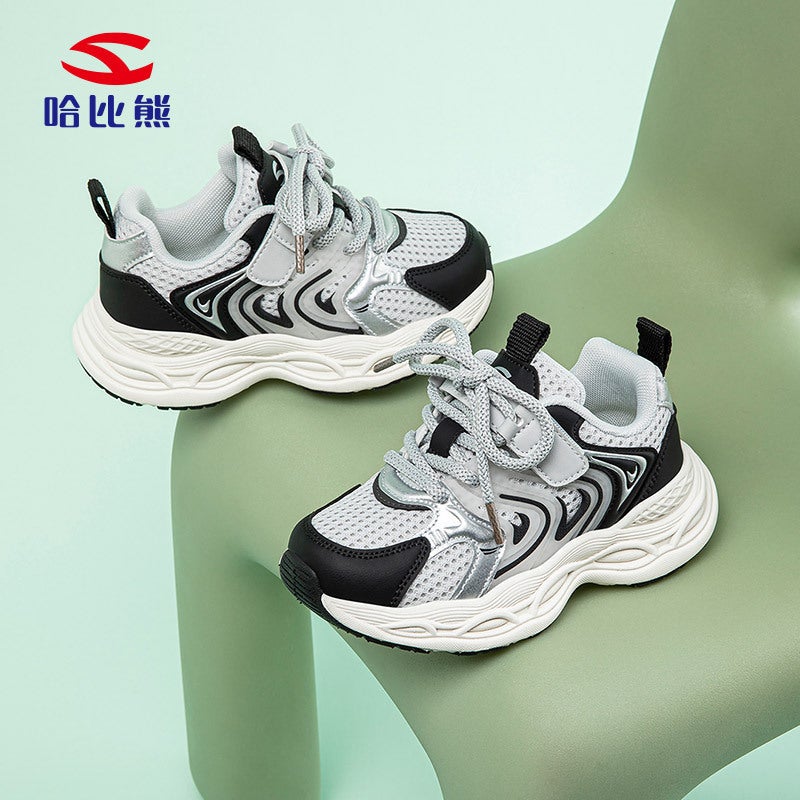 Habib Bear Double Net Boys Sneaker Girls Shoes Breathable Campus Casual Classic Torre Shoes A Generation Of Hair - Image 2