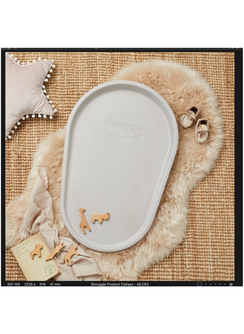 Shnuggle - Squishy Changing Mat | Baby Changing Diaper Pad | Soft and Warm Foam Material | Non Slip Base | Hygienic | Non Toxic | Easy Clean Wipeable, No Cover Needed | Taupe Beige - Image 1