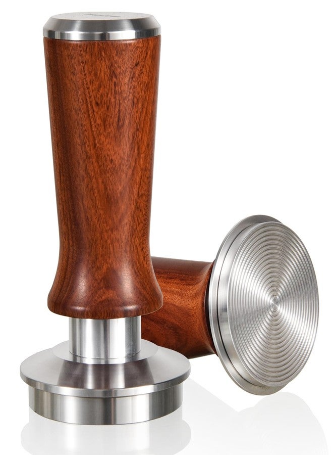 MATOW 53.3mm Espresso Hand Tamper, MATOW Calibrated Spring Loaded Coffee Tamper with Stainless Steel Ripple Base, 30lbs Espresso Tamper with Red Rosewood Handle Compatible with Breville 54mm Portafilter - Image 1