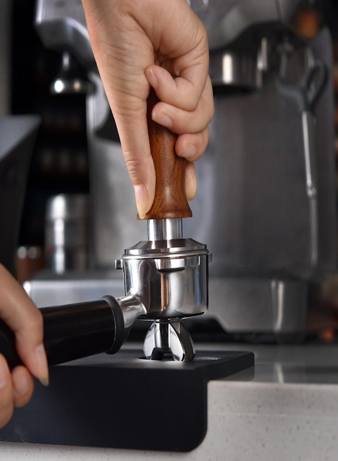 MATOW 53.3mm Espresso Hand Tamper, MATOW Calibrated Spring Loaded Coffee Tamper with Stainless Steel Ripple Base, 30lbs Espresso Tamper with Red Rosewood Handle Compatible with Breville 54mm Portafilter - Image 4