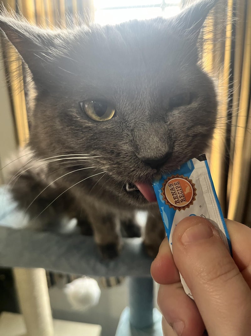 Rena's Recipe Kitty Licks Lickable Cat Treats Variety Pack 28 Tubes Creamy Cat Treat PurÃ©e 7 Flavors Tuna Chicken Grain Free Cat Squeeze Treats - Image 3