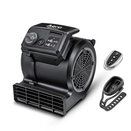 Vacmaster AM201R 3 Speed Floor Fan, 156W 550 CFM Air Mover, Utility Blower Fan, Carpet Dryer for Drying, Cooling & Circulation - Image 1