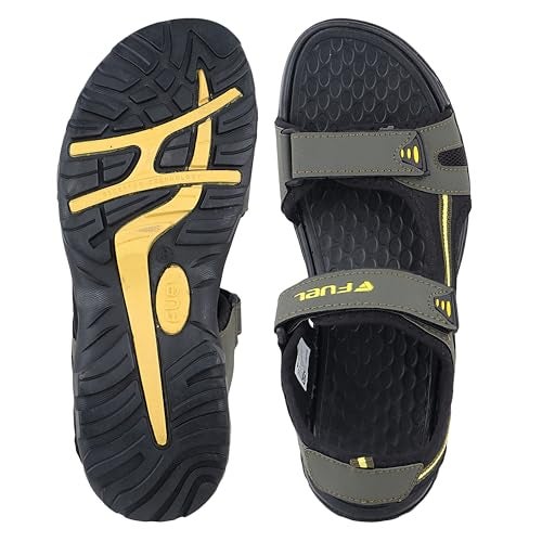 FUEL Punch-01 Comfortable & Breathable Casual Men Sandals with Anti-Skid Rubber Sole for Walking, Running & Outdoors (Olive,9UK) - Image 4