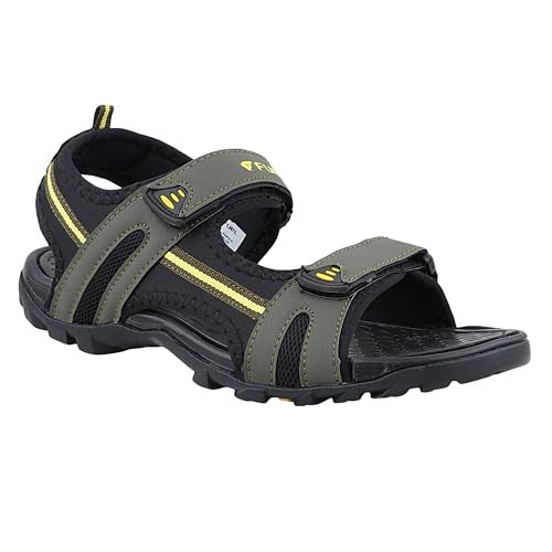 FUEL Punch-01 Comfortable & Breathable Casual Men Sandals with Anti-Skid Rubber Sole for Walking, Running & Outdoors (Olive,9UK) - Image 2