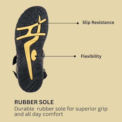 FUEL Punch-01 Comfortable & Breathable Casual Men Sandals with Anti-Skid Rubber Sole for Walking, Running & Outdoors (Olive,9UK) - Image 5