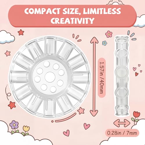 Simgoing 50pcs Glow Stick Connectors Plastic Disc Joints for DIY Valentines Day Glowing Balls Flowers Hearts Lantern Fluorescent Music Festival Props for Romantic Party Carnival EVE Supplies - Image 5