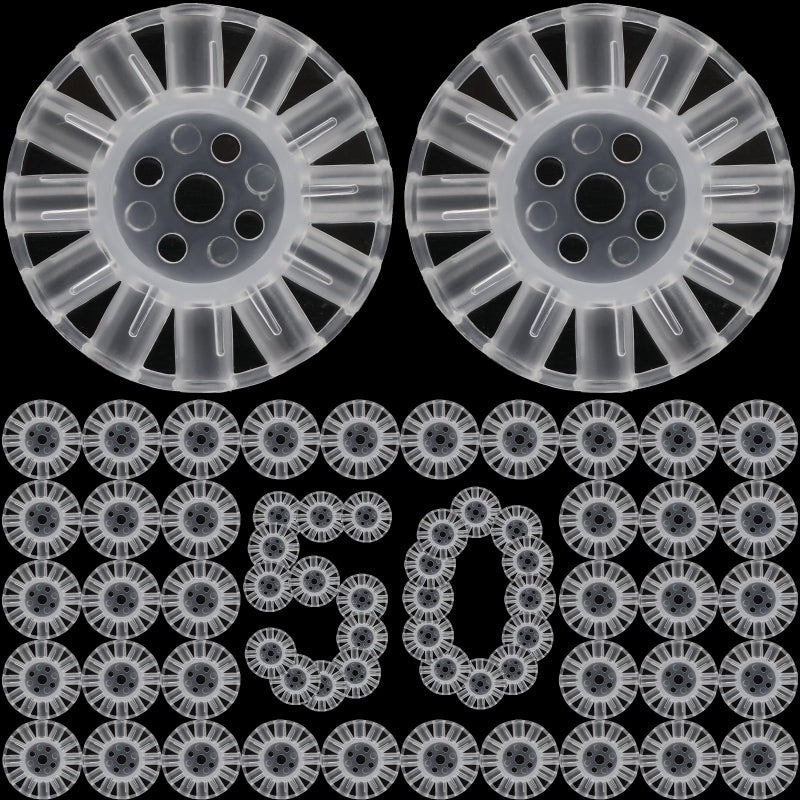 Simgoing 50pcs Glow Stick Connectors Plastic Disc Joints for DIY Valentines Day Glowing Balls Flowers Hearts Lantern Fluorescent Music Festival Props for Romantic Party Carnival EVE Supplies - Image 3