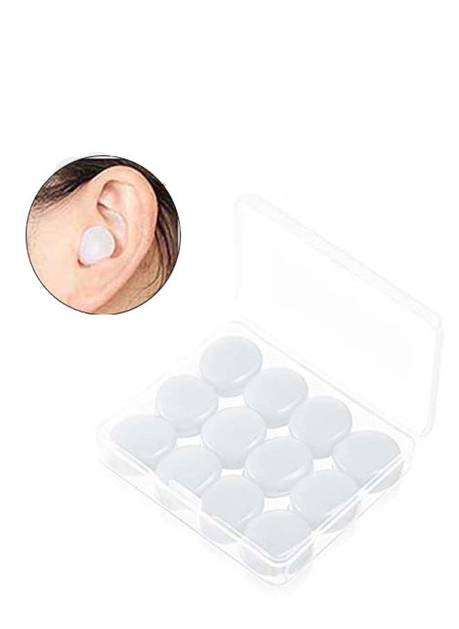 Generic - Reusable Silicone Ear Plugs For Sleeping Swimming, 32dB NRR Reusable Silicone Soft Moldable Noise Cancelling Waterproof Sound Blocking Earplugs For Snoring, Working, Airplanes,  Musicians 6 pairs - Image 1