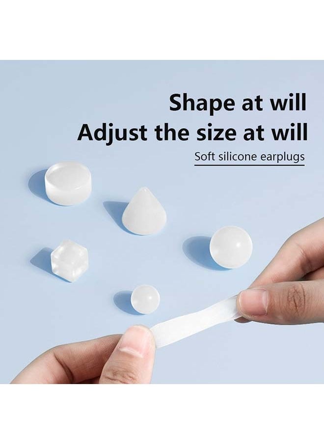 Generic - Reusable Silicone Ear Plugs For Sleeping Swimming, 32dB NRR Reusable Silicone Soft Moldable Noise Cancelling Waterproof Sound Blocking Earplugs For Snoring, Working, Airplanes,  Musicians 6 pairs - Image 1