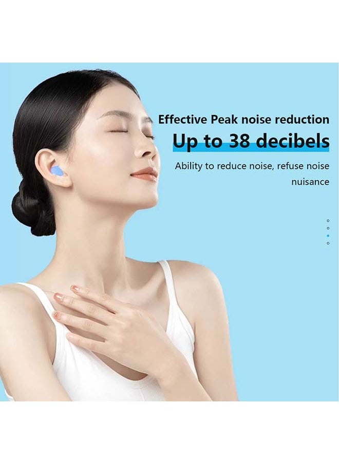 Generic - Reusable Silicone Ear Plugs For Sleeping Swimming, 32dB NRR Reusable Silicone Soft Moldable Noise Cancelling Waterproof Sound Blocking Earplugs For Snoring, Working, Airplanes,  Musicians 6 pairs - Image 1