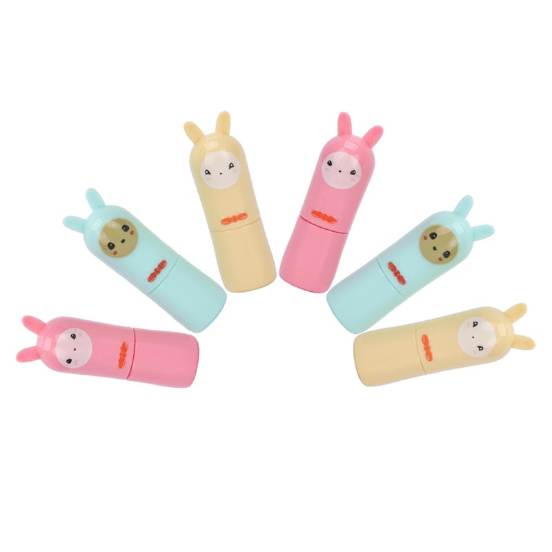 6 Pcs Lip Balm Tube Kit Empty Cartoon Animal Shape Makeup Tools for DIY Homemade Lipstick - Image 5