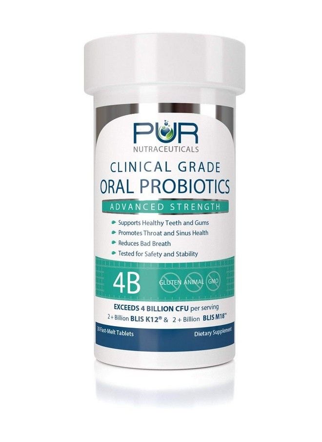 PUR Nutraceuticals - Clinical Grade Oral Probiotics * 4 Billion Cfus Of Blis K12® & Blis M18® * Sugar Free * Natural Peppermint Flavoring * 100% Made In The Usa * Eliminates Bad Breath/Halitosis - Image 1