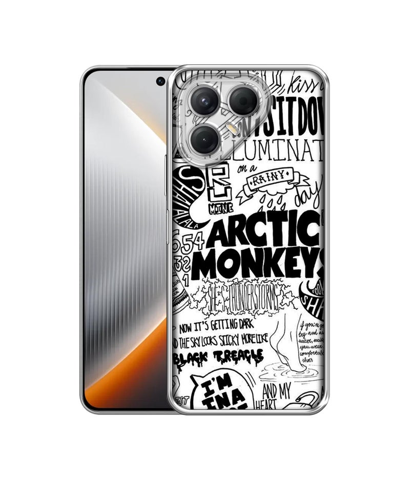 Casotec Arctic Monkeys Pattern Design Printed Silicon Soft TPU Back Case Cover for Tecno Pova 7 5G - Image 1