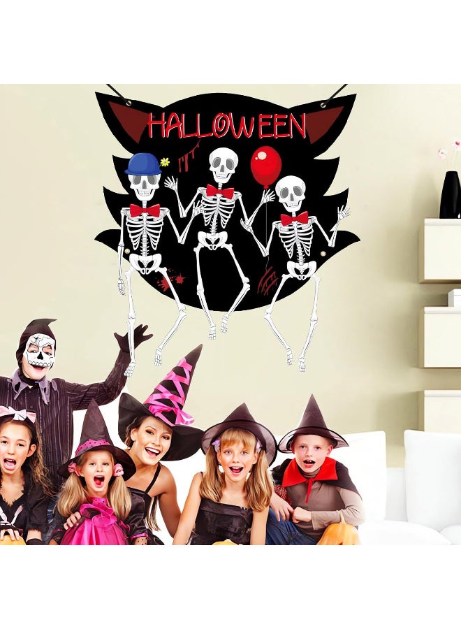 HI-FINE Skeleton Trunk or Treat Decorations for SUV Banner, Halloween Trunk or Treat Car Decorations Kit Outdoor Garage Door Decorations, Reusable Car Backdrop Halloween Party Supplies (B - Skeleton) - Image 5