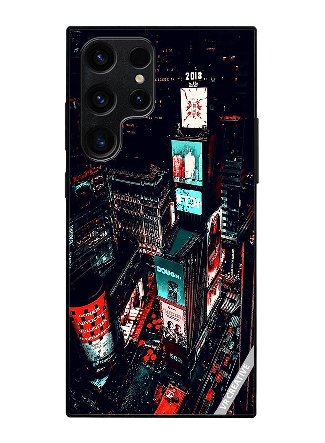 Protective Case Cover For Samsung Galaxy S25 Ultra Times Square Design Multicolour