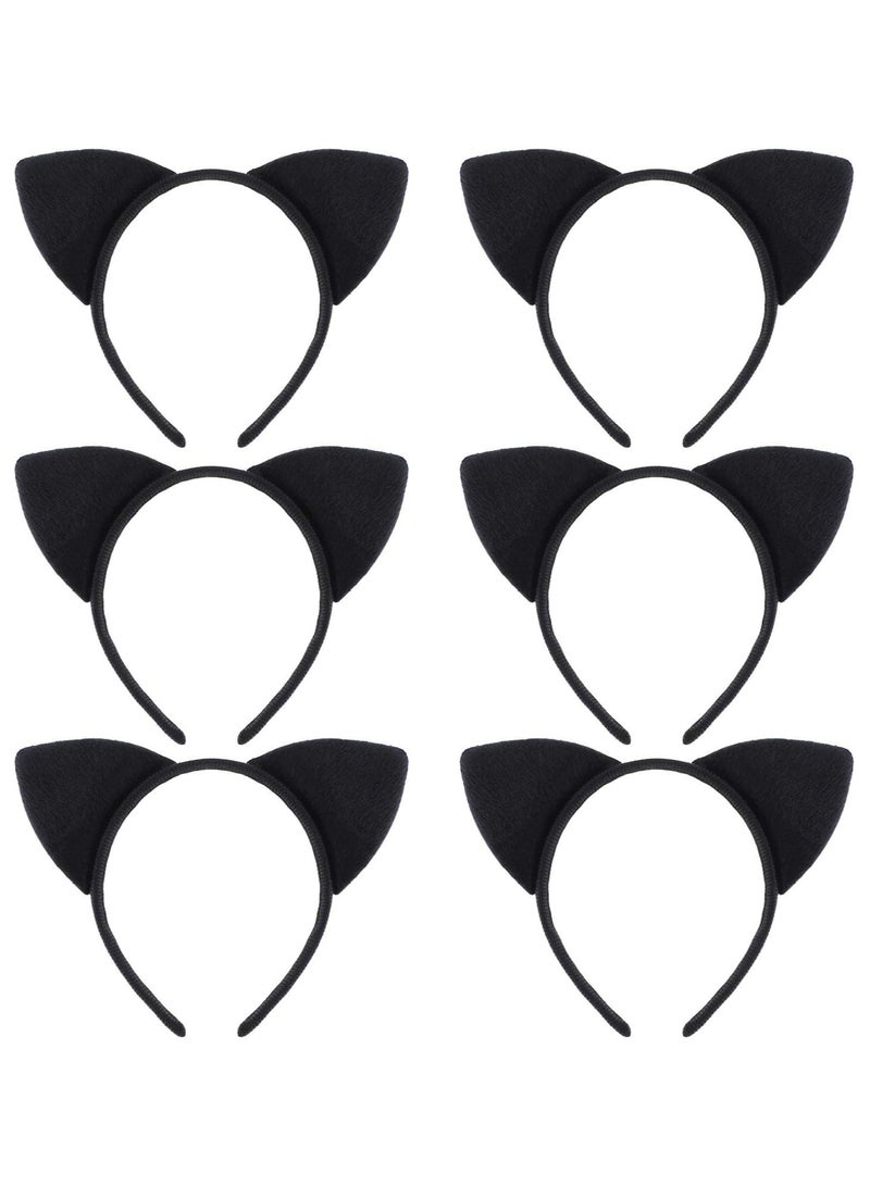 أوزيغالور 6 قطع طوق رأس هالوين هالوين آذان القطط طوق رأس هالوين آذان القطط إكسسوارات شعر للفتيات النساء هدايا الحفلات اليومية - Image 1