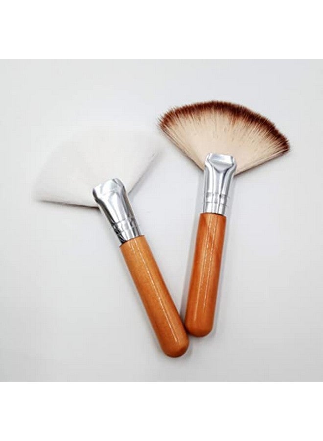 TEONEI Facial Fan Brush,Face Makeup Brush,Highlighting Make Up Brush Cosmetic Tools,4PCS - Image 4