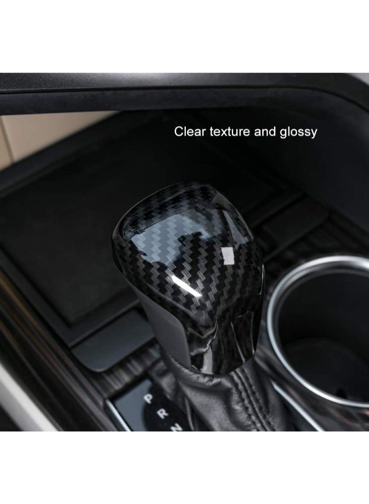 KISSUN for Toyota Camry 2025 2024 2023 2022 2021 2020 2019 2018 for Corolla Avalon 2024 2023-2019 Accessories Sporty Auto Car Gear Shift Knob Cover Trim Protector Cap -Carbon Fiber Style | For Camry 2018-2026, Corolla 2019-2026, Corolla Cross 2022-2026, Avalon 2019-2022, Gear Shift Knob Protector Cap - Image 4