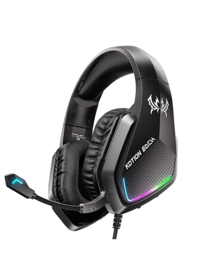 سماعة رأس للألعاب KOTION EACH G5000 مع ميكروفون، صوت محيطي 7.1، إضاءة LED RGB - Image 1