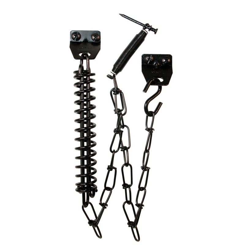 PrimeLine K 5141 Storm Door Protector Chain and Spring Black Finish Single Pack