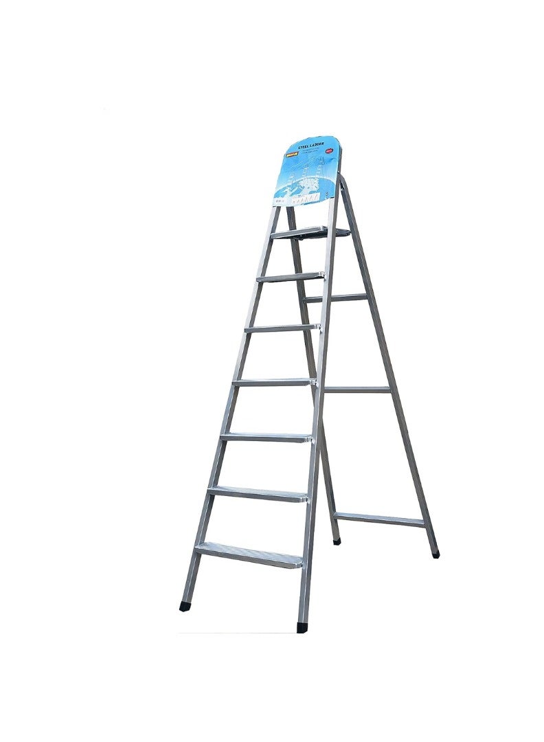 KNP KNP 7-step heavy-duty steel ladder is designed for maximum stability and safety, making it an ideal choice for home, office, and industrial use. 