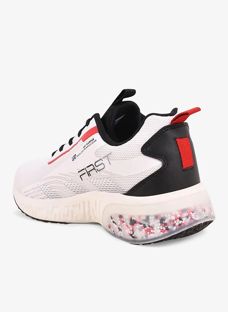 CAMPUS Wht/Blk/Red Men's Low-Top Sneakers - Bold Colours Shoes with Cloud Like Comfort for Men | Best Price UAE