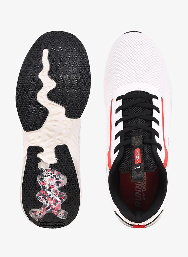 CAMPUS Wht/Blk/Red Men's Low-Top Sneakers - Bold Colours Shoes with Cloud Like Comfort for Men | Best Price UAE