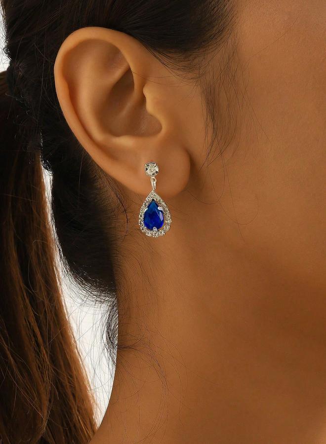 Take Two Embellished Rhinestone Drop Earrings - Image 1