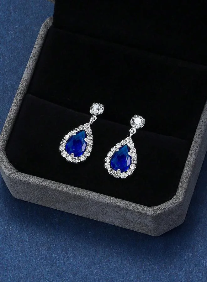 تايك تو Take Two Embellished Rhinestone Drop Earrings