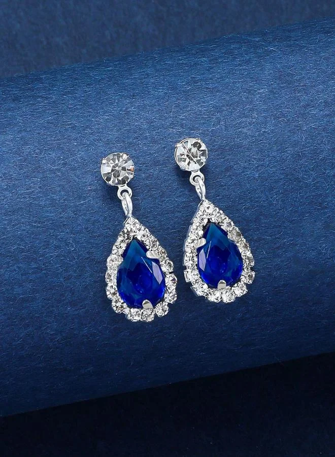 تايك تو Take Two Embellished Rhinestone Drop Earrings