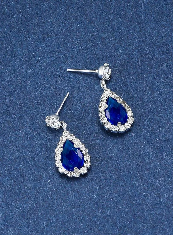 تايك تو Take Two Embellished Rhinestone Drop Earrings