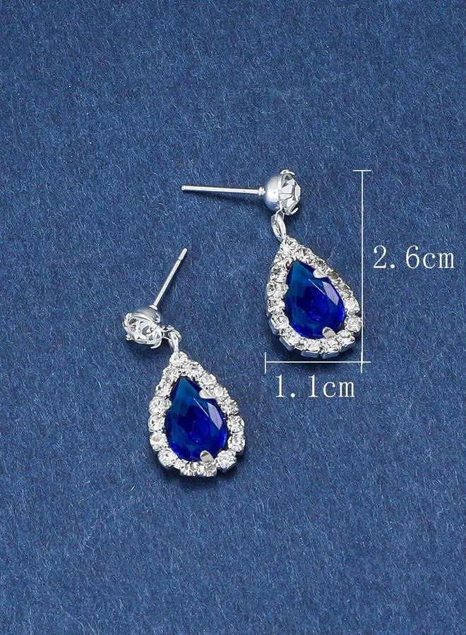 تايك تو Take Two Embellished Rhinestone Drop Earrings