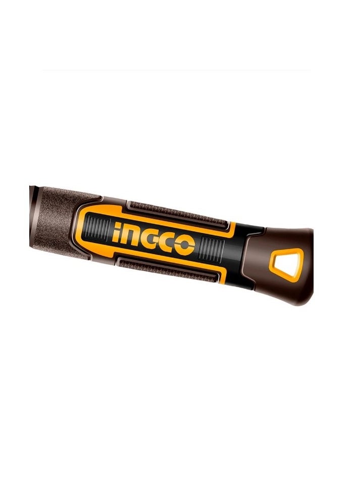 INGCO Black Rubber Mallet 8OZ Heavy Duty, Carbon steel, Strong three-color Fiberglass handle for comfortable gripe, Model : HRUH8808  - Image 3