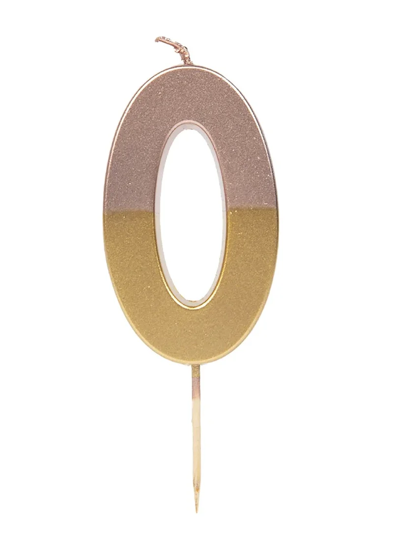 توكينج تيبلز Talking Tables 0 Number Birthday Candles, Rose Gold Number Candle, Candle for Birthday Cake Topper, Anniversary Cake Number Candle. Candle stick for special occasions such as birthday and Anniversary