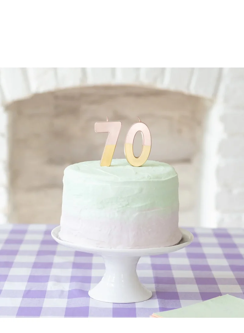 Talking Tables Talking Tables 0 Number Birthday Candles, Rose Gold Number Candle, Candle for Birthday Cake Topper, Anniversary Cake Number Candle. Candle stick for special occasions such as birthday and Anniversary