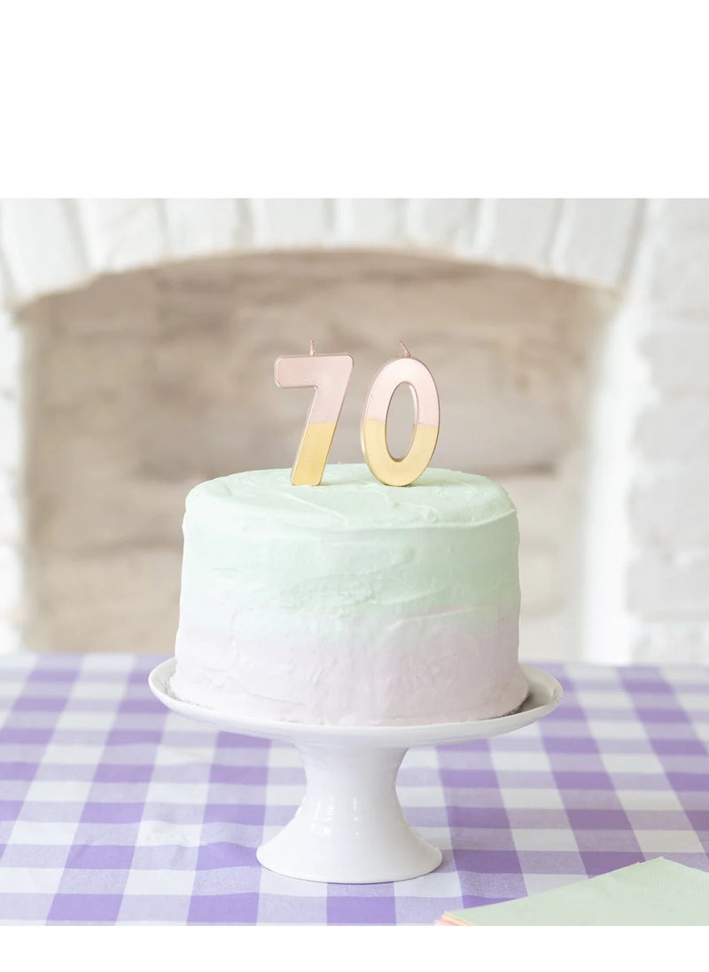Talking Tables Talking Tables 0 Number Birthday Candles, Rose Gold Number Candle, Candle for Birthday Cake Topper, Anniversary Cake Number Candle. Candle stick for special occasions such as birthday and Anniversary  - Image 3