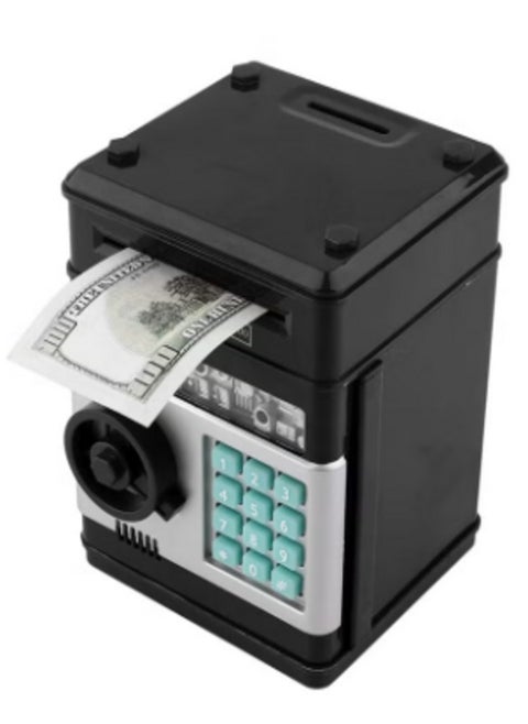 Breeze Kids ATM with Password & Automatic Cash Roll | Digital Money Safe for Boys & Girls | Secure Coin & Bill Saving Box