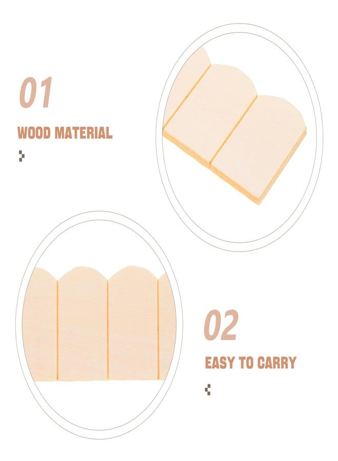 ifundom 24pcs Dollhouse Tiles Dollhouse Roof Tiles Model Unfinish Wooden Miniature Roof Decoration Mini Fish Scale Cedar Shing-les Bricks for Doll House - Image 3