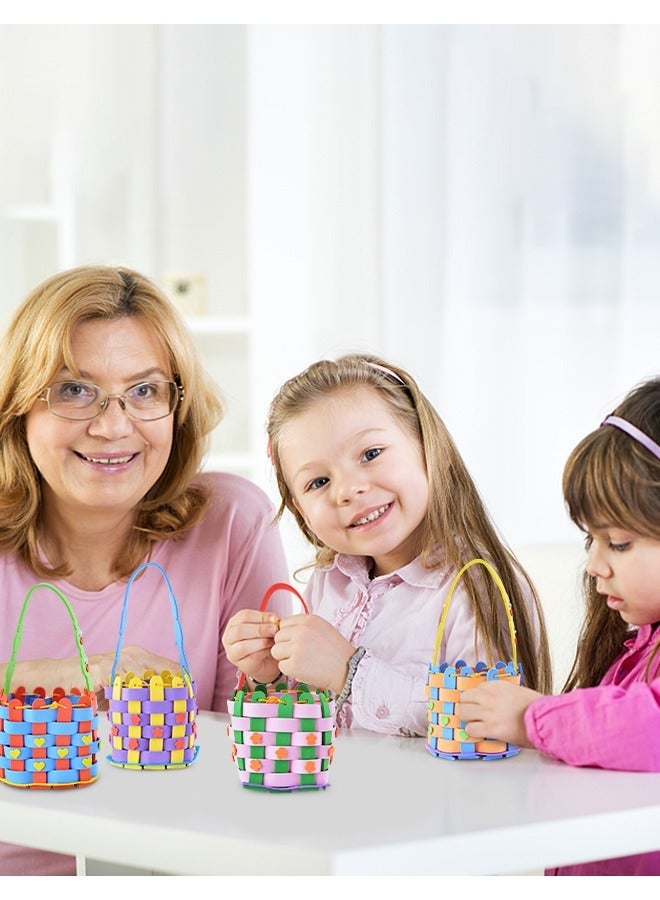 GROIC 4 Piece Woven Basket Kit, DIY Hand Basket, Kids Educational Toy Sewing Craft Material Pack, Crafts for - Image 5