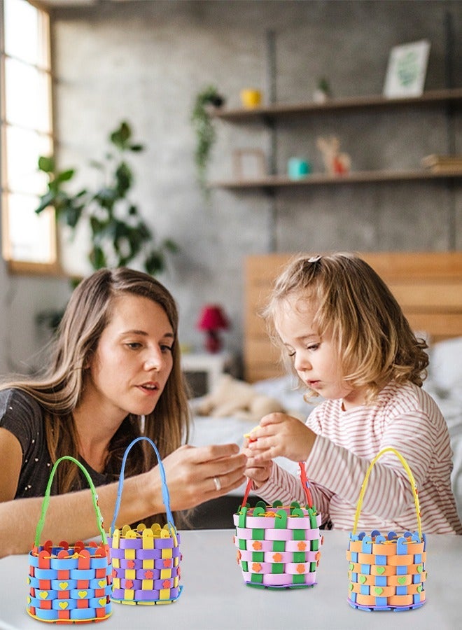 GROIC 4 Piece Woven Basket Kit, DIY Hand Basket, Kids Educational Toy Sewing Craft Material Pack, Crafts for - Image 3
