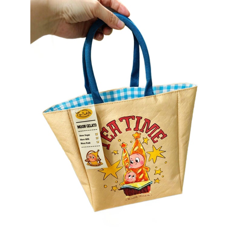 Cartoon Star Character Tote Bag for Women, Large Capacity Waterproof Canvas, Student Lunch Bag - Image 5